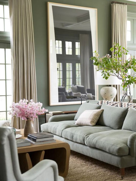sage green living room