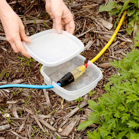 plastic storage container protects electrical cables