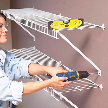 industrial or commercial shelving for garage organisation