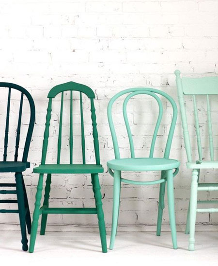 how to chalk paint dining chairs