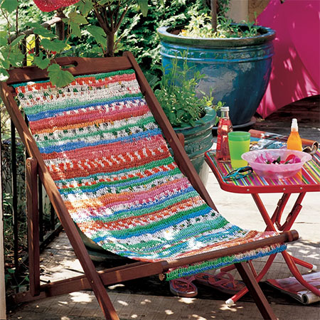 fix garden chairs with plarn