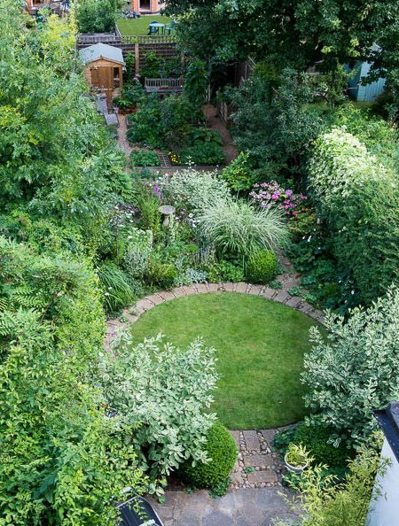 circular garden for interest