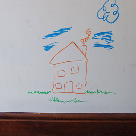 clean crayon from walls