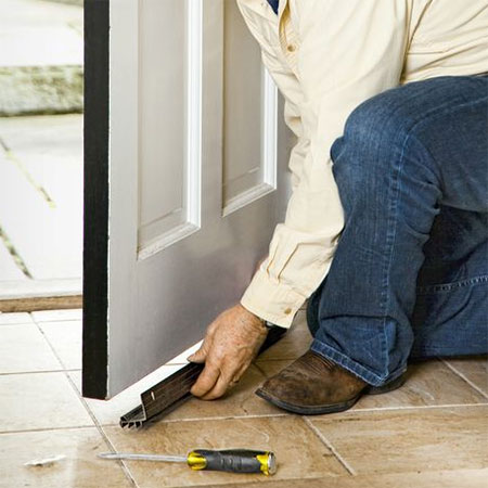 insulate doors with draught excluder