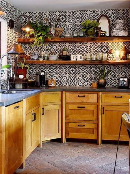 vinyl tile stickers update an old fashioned kitchen