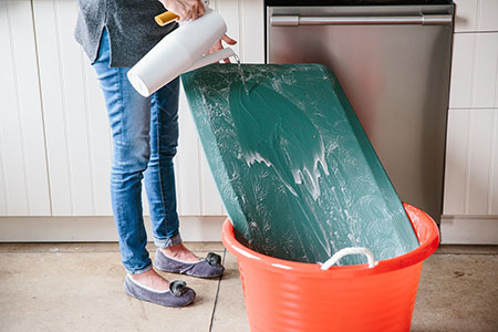 how to clean kitchen anti-fatigue mat