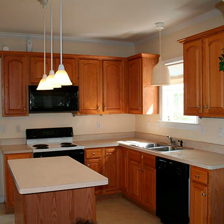 before and after family friendly kitchen design