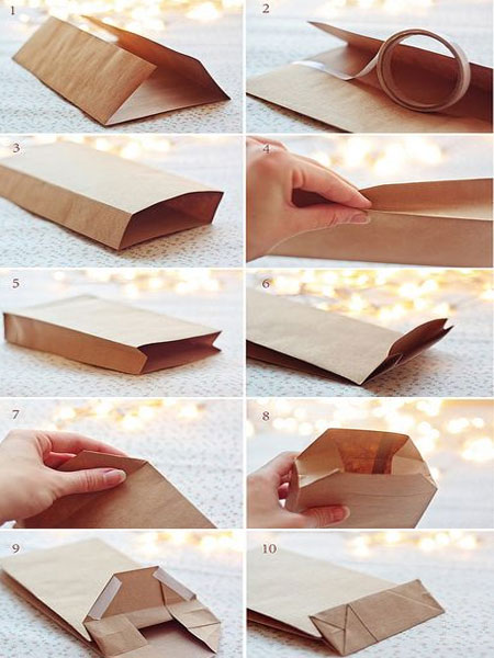 how to make brown paper gift bags