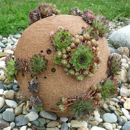 make diy concrete garden spheres
