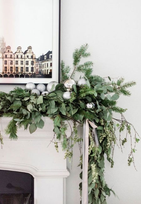 decorative doors with festive garlands