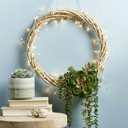 Make a Succulent Wreath for the Festive Season