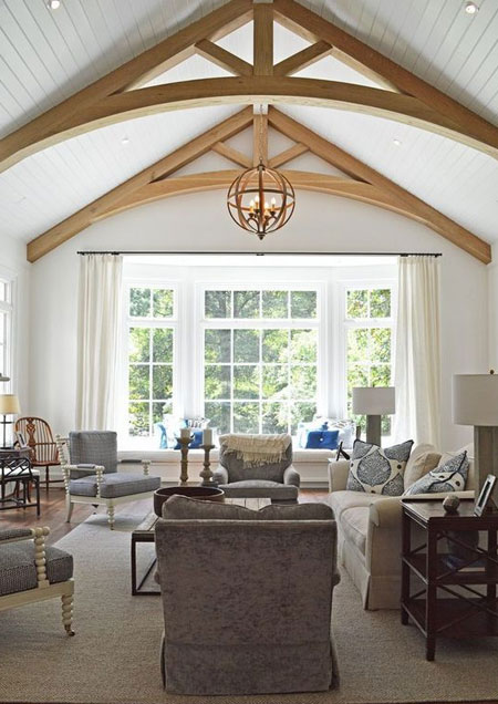 how to dress high ceiling room