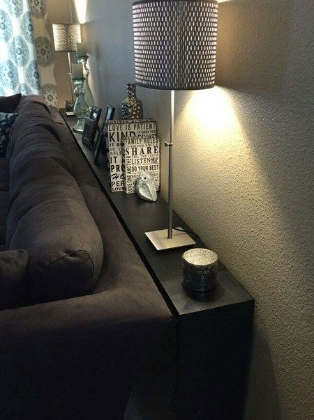 how to display sofa console table