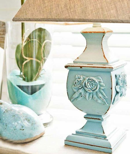 Table Lamp with Chalk or Milk Paint fiinish