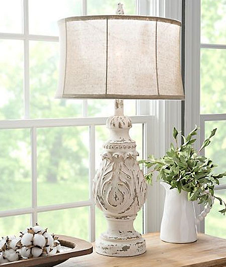 Table Lamp with Chalk or Milk Paint fiinish