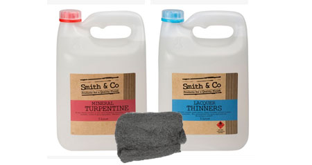mineral turpentine or lacquer thinners