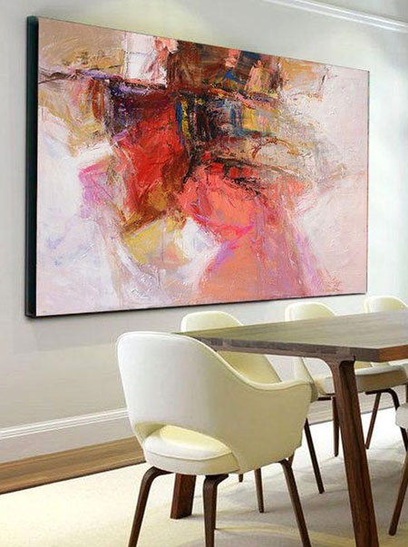 red art instantly adds warmth