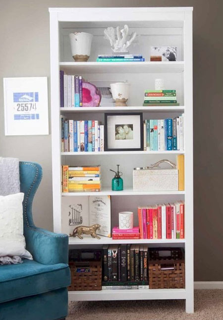makeover decorative display bookcase