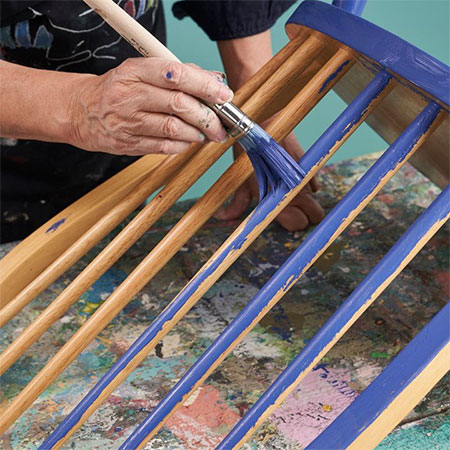 chair makeover with chalk paint