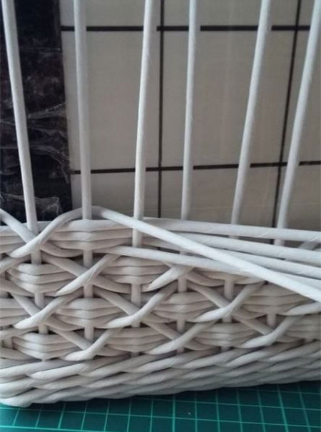 paper weaving with newspaper or magazines