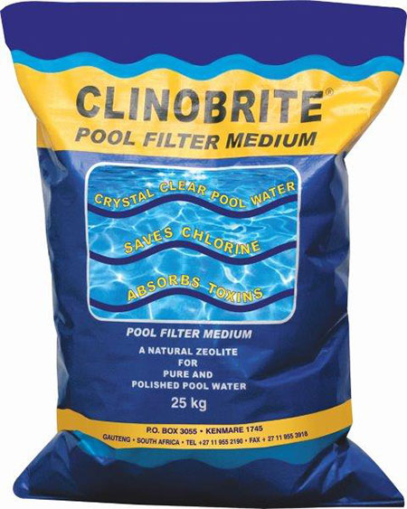 Clinobrite from Pratley as a pool filter medium