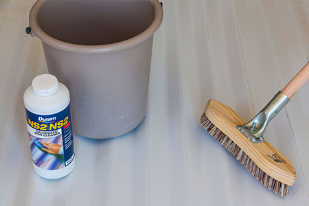 clean roof before painting