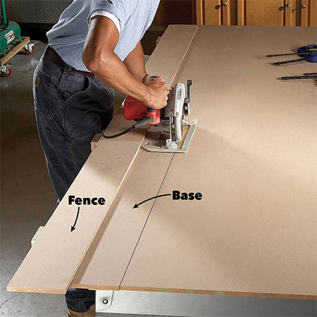 make a straight edge cutting fence