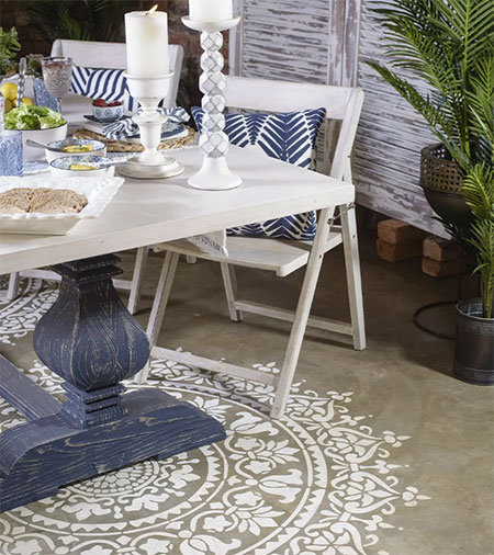 Add a Feature to your Floors with a Mandala Stencil