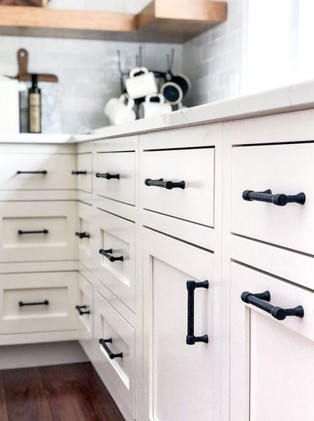 matt black handles for kitchen cabinets