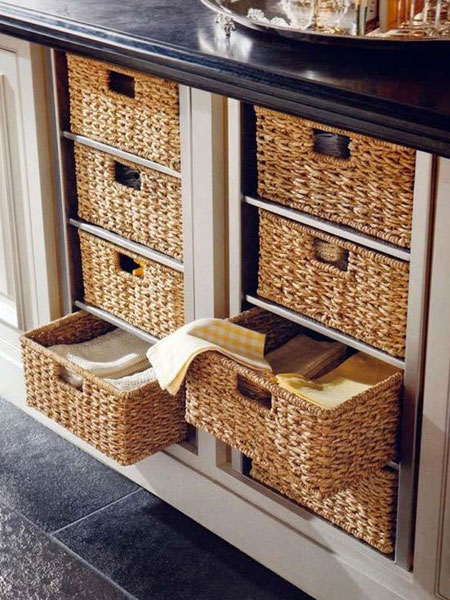 pullout basket storage drawers