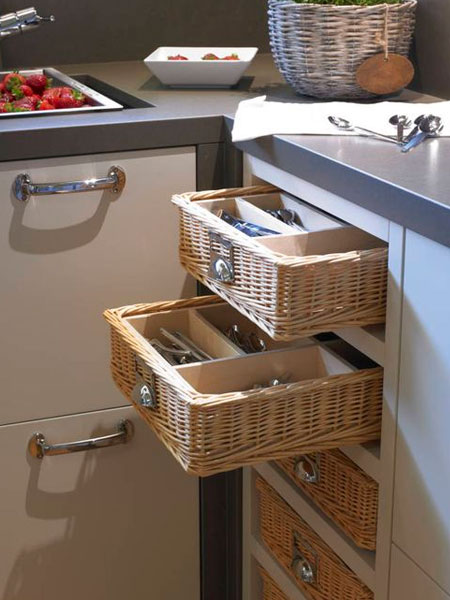 woven basket storage drawers