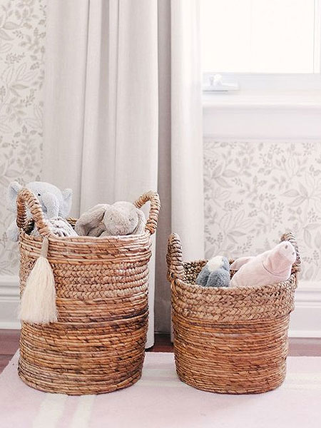 use baskets for toy storage