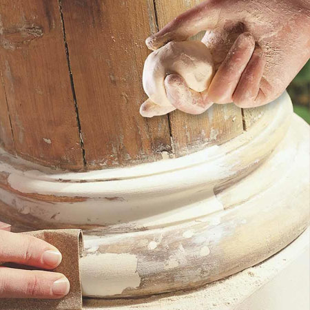 repair dents and dings in wood with alcolin quickwood