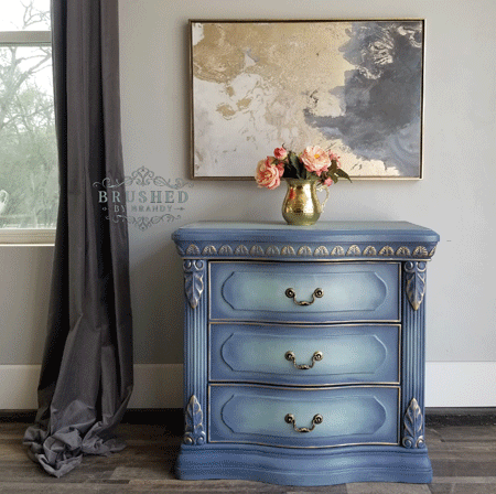how to blend brush painted furniture
