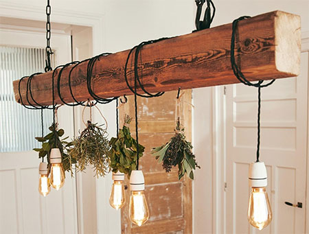 Add this Rustic Light Feature to your Dining Room