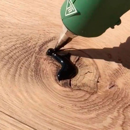 repair cracks or knots in wood
