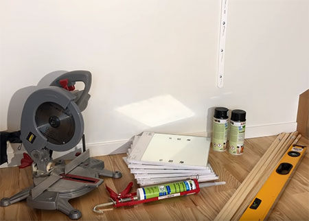 tools for mirror feature wall