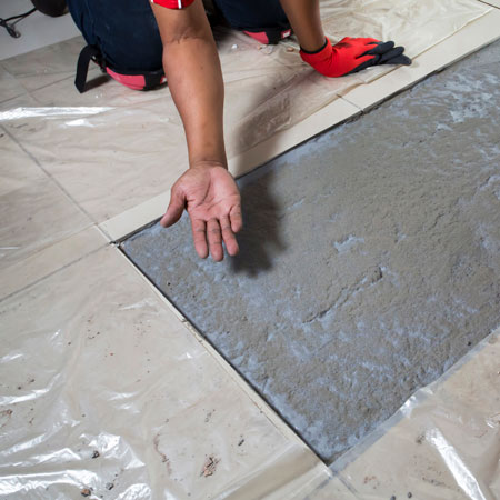 replace broken floor tile