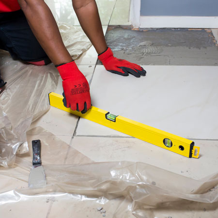 replace broken floor tile