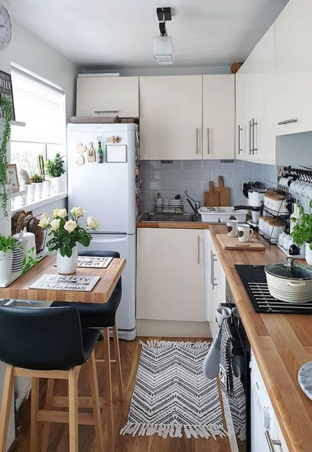 install small shelf in galley kitchen