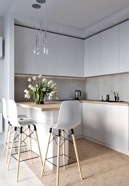 small island in tiny kitchen