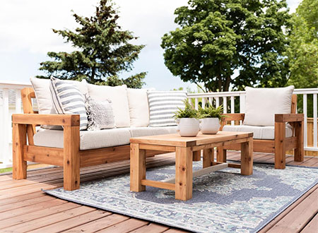 Make A Modern Outdoor Patio Set, Wooden Outdoor Pool Furniture