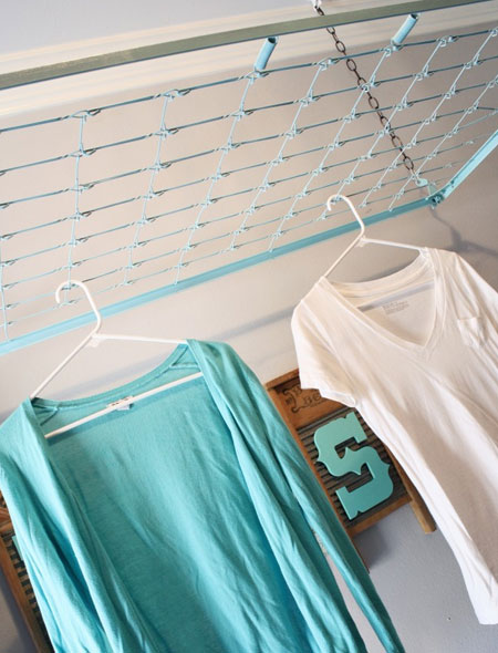 HOME DZINE Kitchen | How to turn a Crib Base into a Laundry Drying Rack