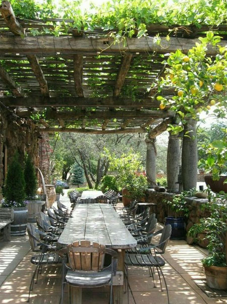 garden dining table al fresco