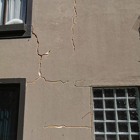 clean out cracks in walls to fix