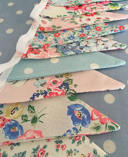 how to make pretty fabric bunting