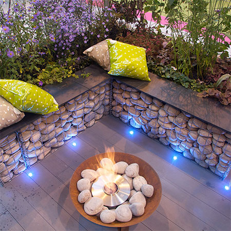 gabions for outdoor seating