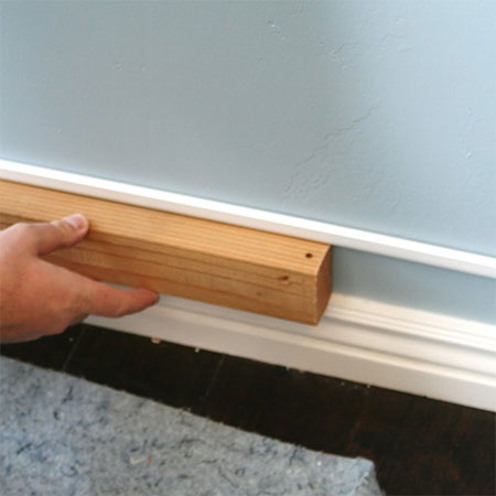 add fake skirting to walls