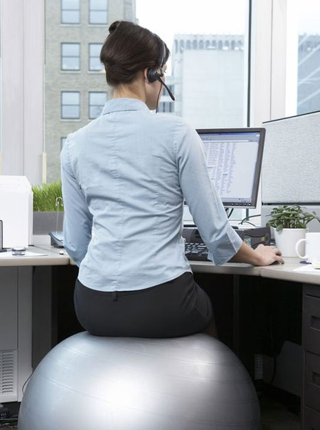 pilates ball for home office