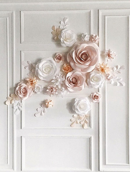 paper flower wall art decorations